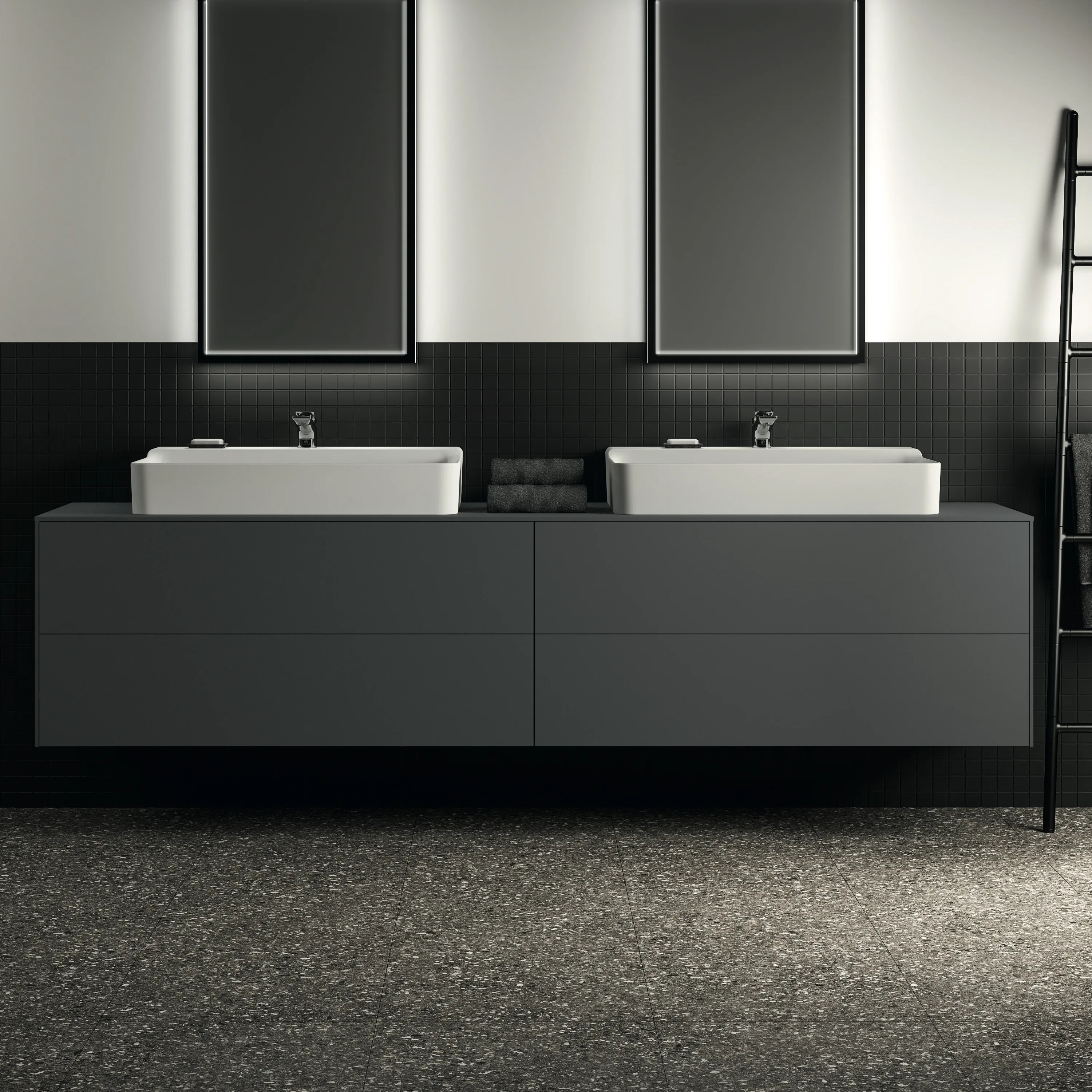 Ideal Standard Waschtischunterschrank Conca, 4 Auszüge, Anthrazit Ideal Standard Waschtischunterschrank Conca, 4 Auszüge, Anthrazit