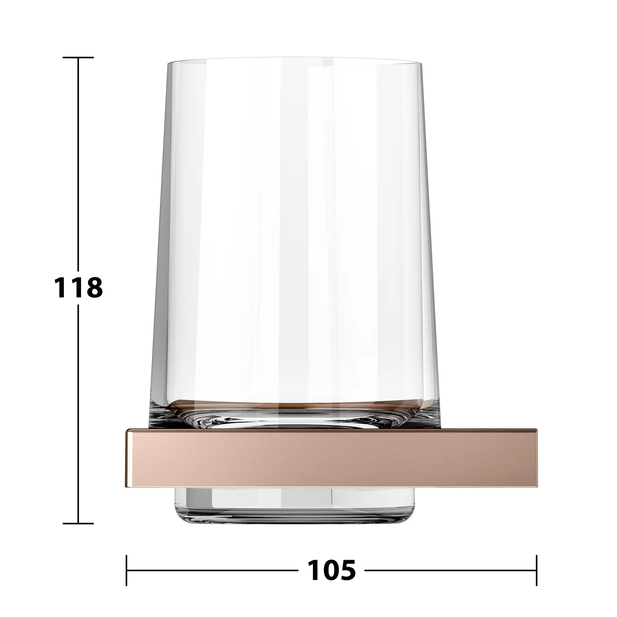 KEUCO EDITION 11 Glashalter Rotgold gebürstet KEUCO EDITION 11 Glashalter Rotgold gebürstet