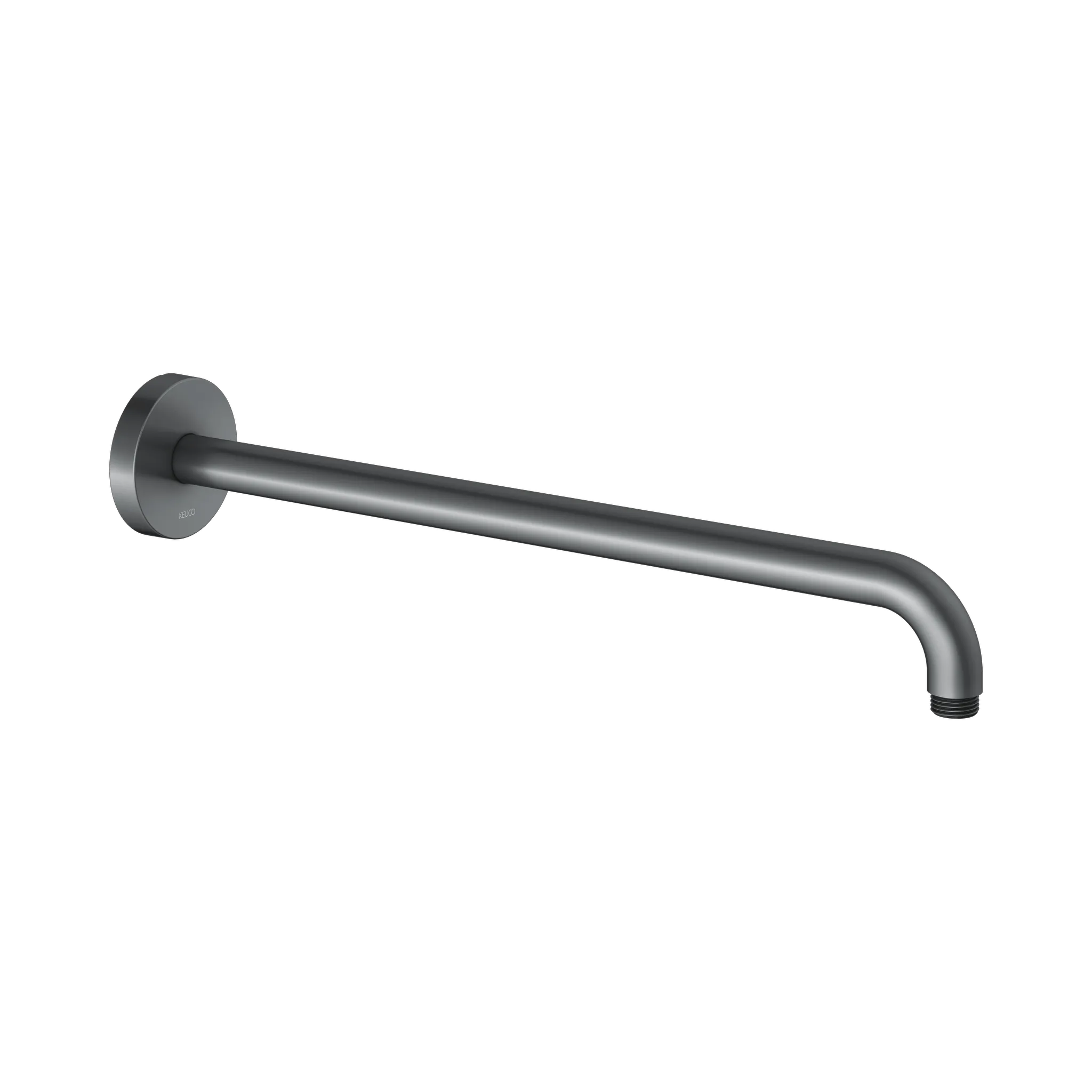 KEUCO Brausearm Wandmontage rund 450 mm Schwarzchrom gebürstet