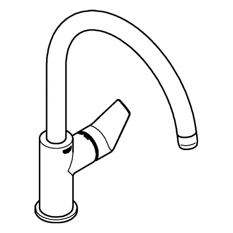 Einhand-Spültischbatterie BauEdge 31367_1, hoher Auslauf, Einlochmontage, getrennte innenliegende Wasserwege – kein Kontakt mit Blei oder Nickel, chrom Einhand-Spültischbatterie BauEdge 31367_1, hoher Auslauf, Einlochmontage, getrennte innenliegende Wasserwege – kein Kontakt mit Blei oder Nickel, chrom