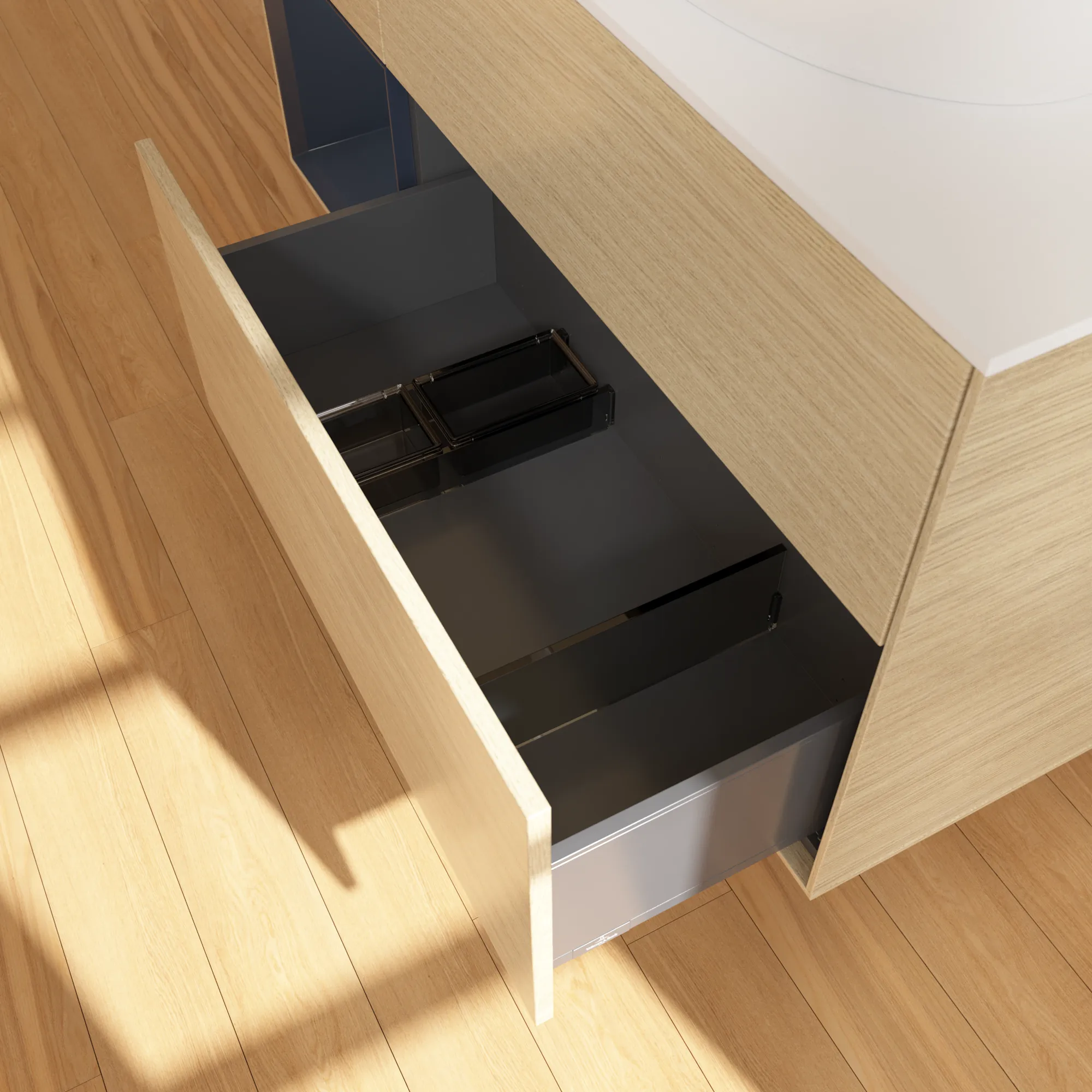 Villeroy & Boch Waschtischunterschrank „Finion“ für Schrankwaschtisch 1200 × 603 × 501 mm Oak Veneer, für Becken rechts, ohne Hahnlochbohrung Villeroy & Boch Waschtischunterschrank „Finion“ für Schrankwaschtisch 1200 × 603 × 501 mm Oak Veneer, für Becken rechts, ohne Hahnlochbohrung