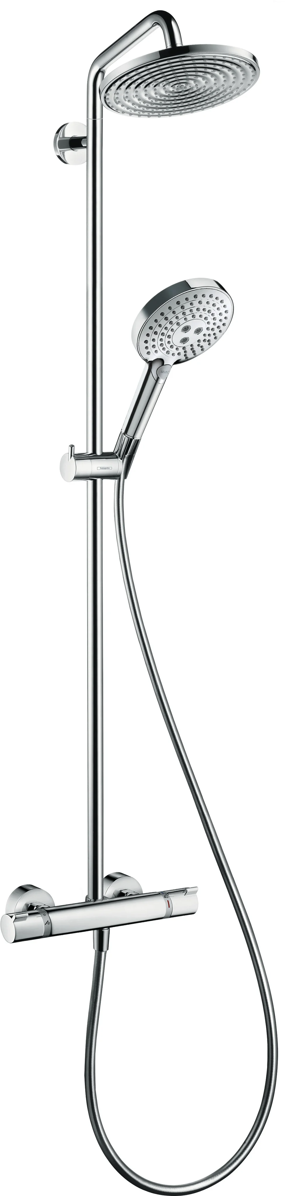 Hansgrohe Showerpipe Raindance S 240 Air, Chrom, 17 l/min Durchfluss, winkelverstellbare Kopfbrause, höhenverstellbare Handbrausehalterung Hansgrohe Showerpipe Raindance S 240 Air, Chrom, 17 l/min Durchfluss, winkelverstellbare Kopfbrause, höhenverstellbare Handbrausehalterung