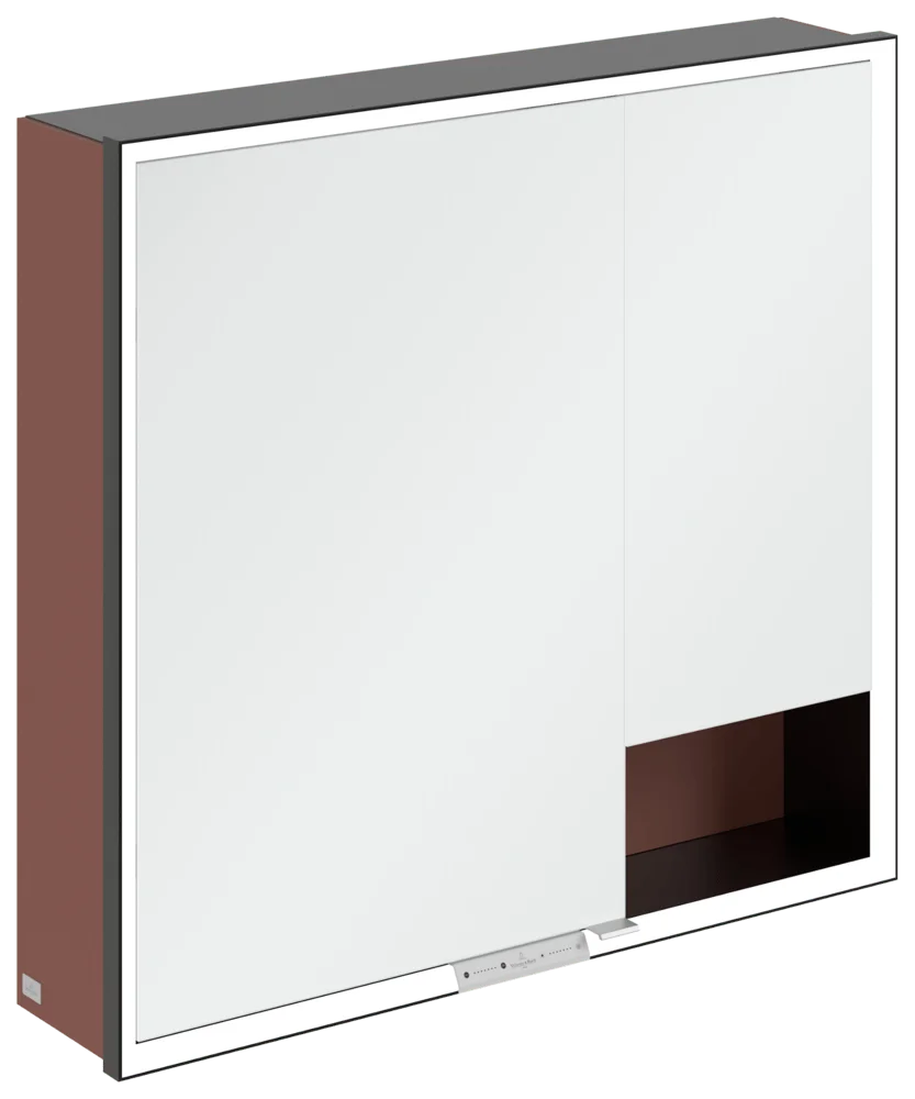 Villeroy & Boch Aufputz-Spiegelschrank My View+ B48180, 800 x 750 x 168 mm, Wine Red