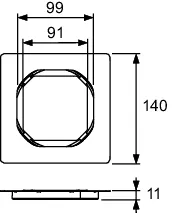 TECEdrainpoint S Rostrahmen Edelstahl 100 × 100 mm inkl. Fliesenträger rahmenlos