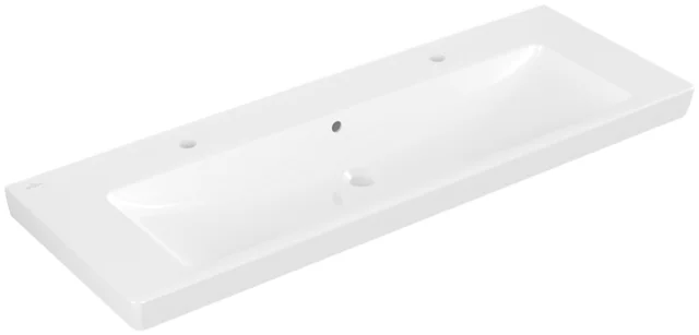Wandwaschtisch „Subway 2.0“ 130 × 47 × 16 cm, mittig, Hahnlochposition links und rechts, mit Hahnlochbohrung