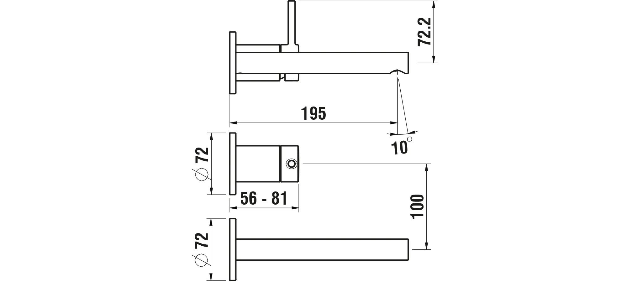 2-Griff-Wannenthermostat, Unterputz, TWINTHERM zu Simibox Standard und Simibox Light, 2 Mischwasserabgänge Sicherheitstaste (38°C) 2-Wege-Mengenregulierung Thermostatische Patrone Temperaturgriff komplett Mengengriff komplett PVD Blassgold matt