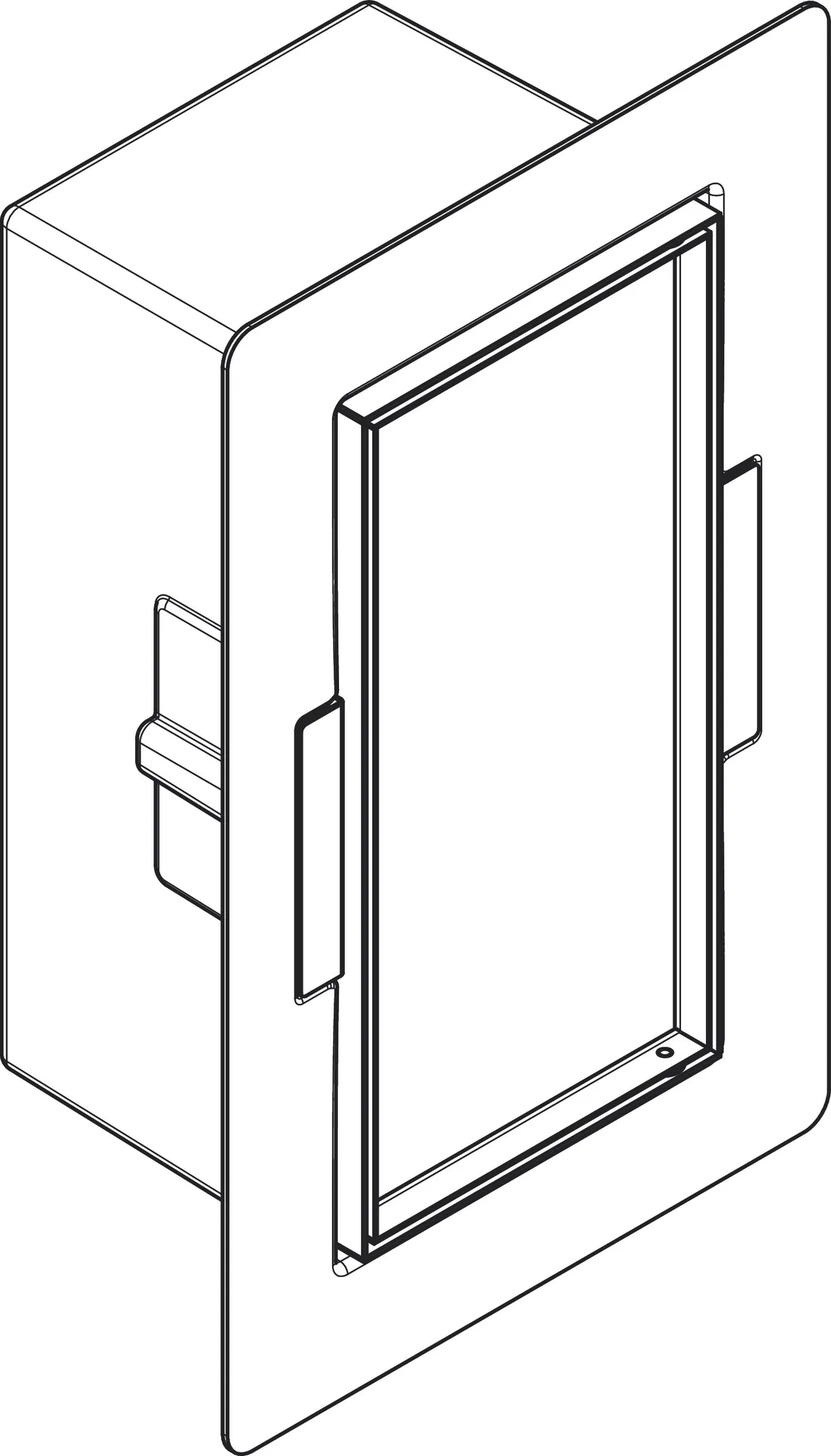 Hansgrohe XtraStoris Rock Wandnische mit befliesbarer Tür, Mattweiß, 300⁄150⁄140 mm Hansgrohe XtraStoris Rock Wandnische mit befliesbarer Tür, Mattweiß, 300⁄150⁄140 mm
