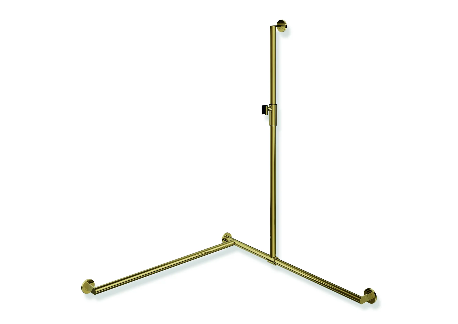 HEWI Duschhandlauf System 900, PVD-beschichtet in Gold glänzend, 32 mm Durchmesser, 1.250 mm senkrecht, 965 mm waagerecht (Eckmontage), links HEWI Duschhandlauf System 900, PVD-beschichtet in Gold glänzend, 32 mm Durchmesser, 1.250 mm senkrecht, 965 mm waagerecht (Eckmontage), links