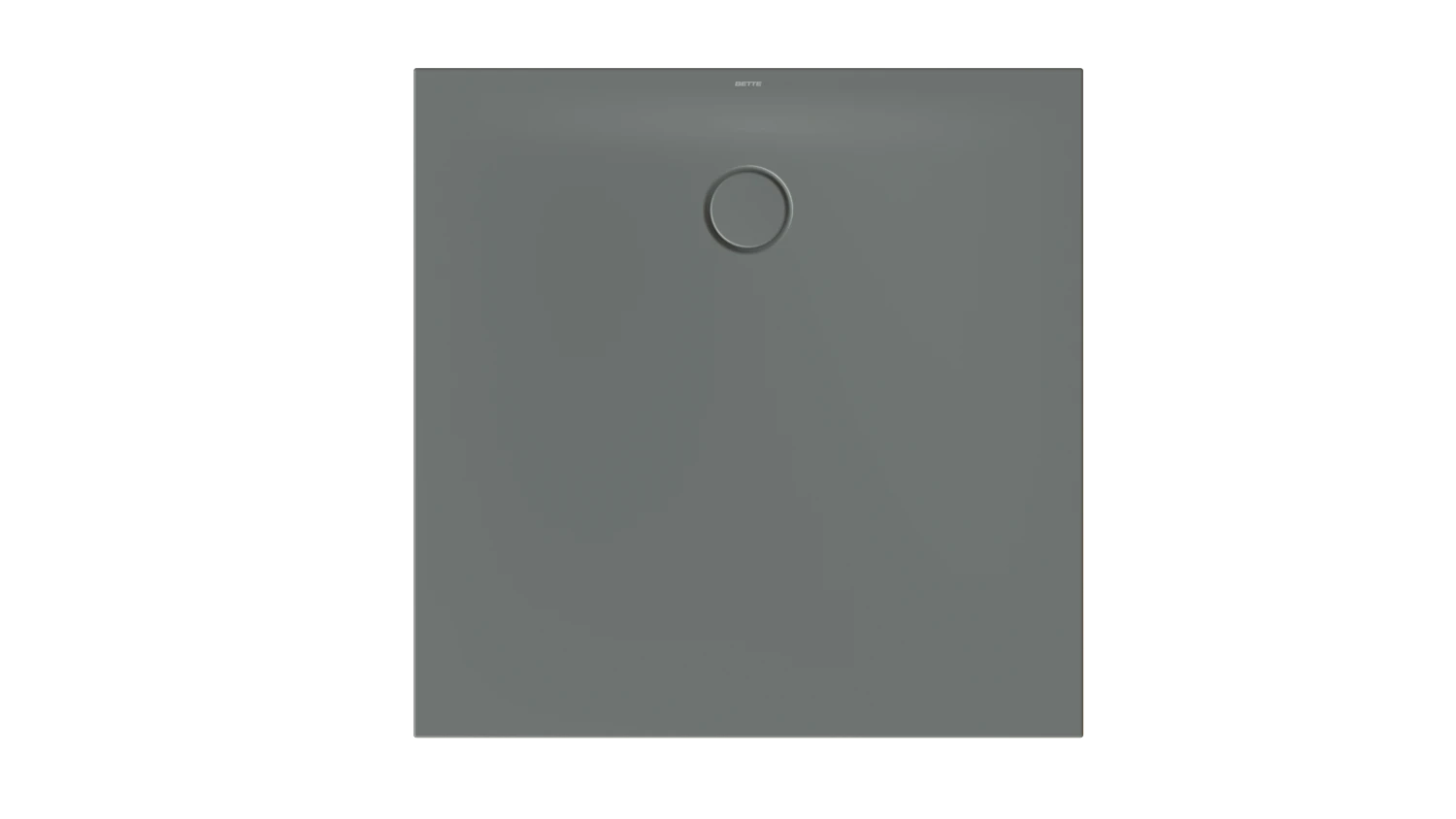 Bette quadrat Duschwanne „BetteFloor Side“ 1000 × 1000 mm ohne Oberflächenbeschichtung, mit BetteGlasur Plus, ohne Wannenträger, in Smoke