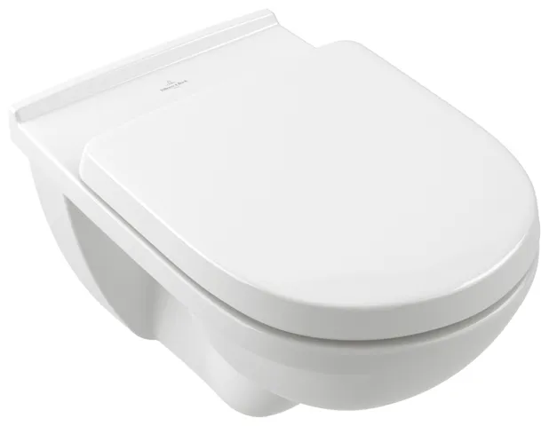 Tiefspül-WC O.novo 566010, 360 x 560 x 350 mm, Oval, wandhängend, Abgang waagerecht, Weiß Alpin