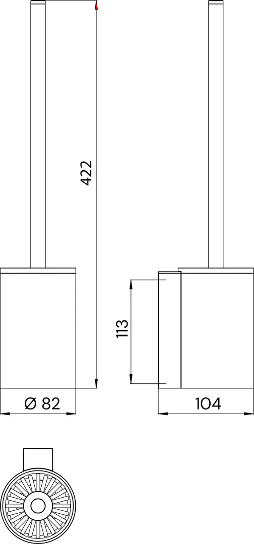 Bürstengarnitur Aura Behälter schwarz, Stiel schwarz Bürstengarnitur Aura Behälter schwarz, Stiel schwarz