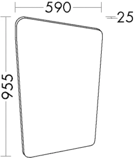 burgbad Spiegel „Badu“ 590 × 955 mm
