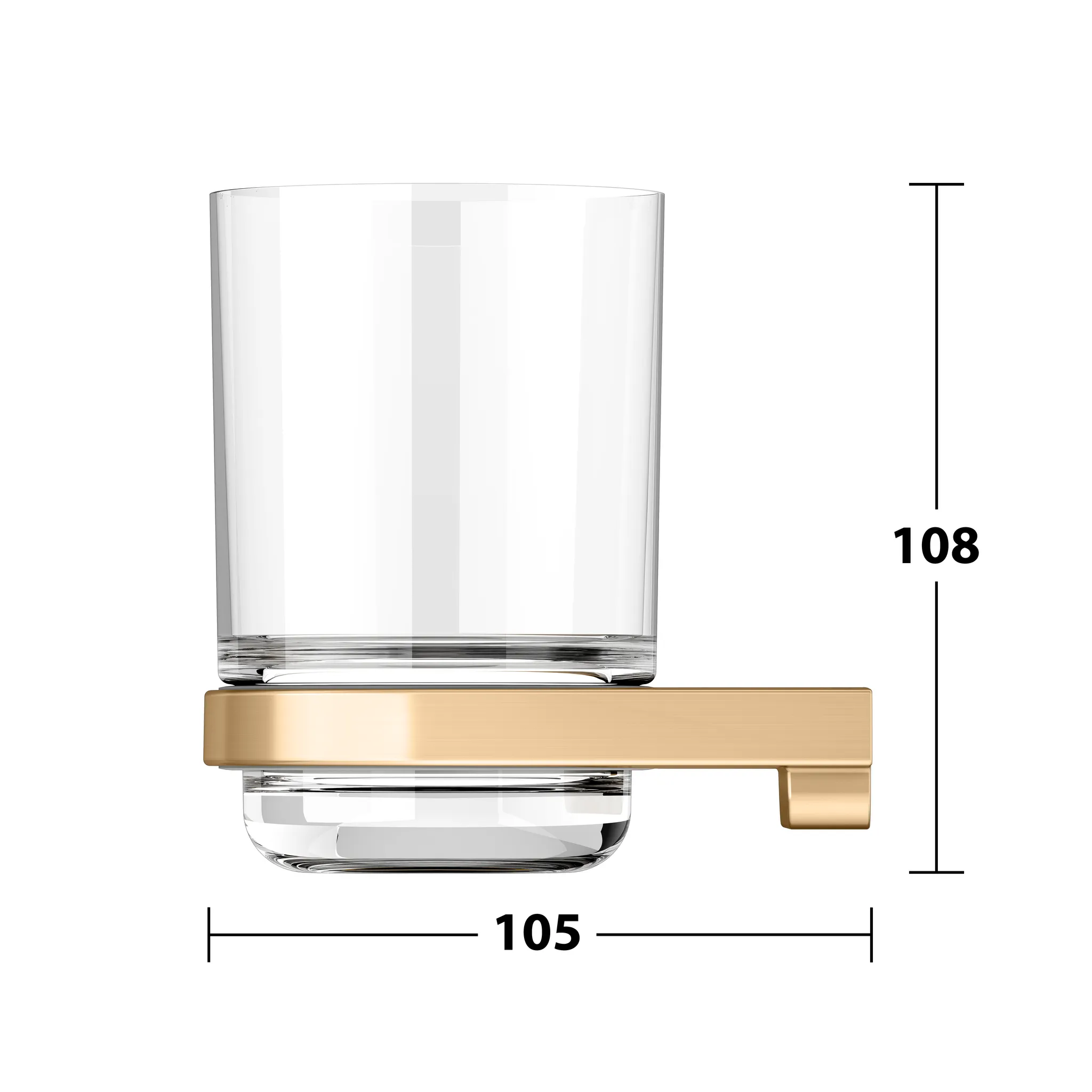Collection Moll Glashalter Messing gebürstet Collection Moll Glashalter Messing gebürstet