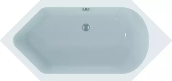 Badundu Badewanne sechseck 1900 × 900 mm, Mittelablauf Badundu Badewanne sechseck 1900 × 900 mm, Mittelablauf