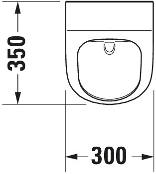 Urinal ME by Starck, Zulauf von hinten rimless, für Netz, ohne Fliege, weiß