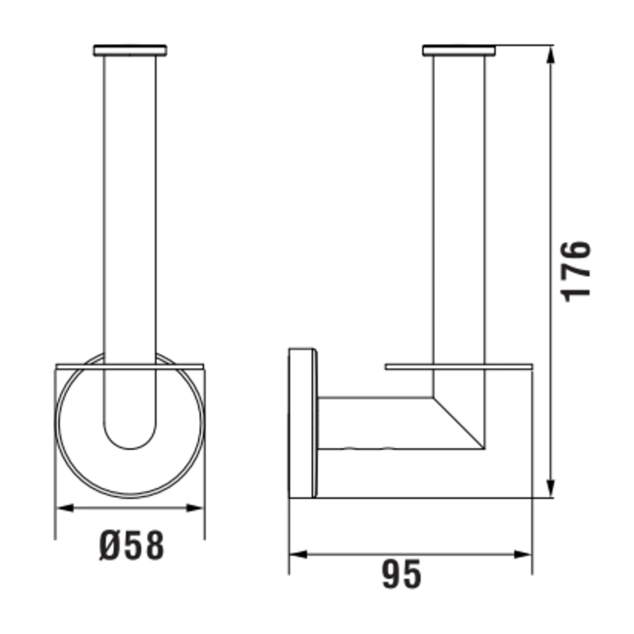 Niara WC-Papierhalt. vertikal 38406.2 blassgold matt