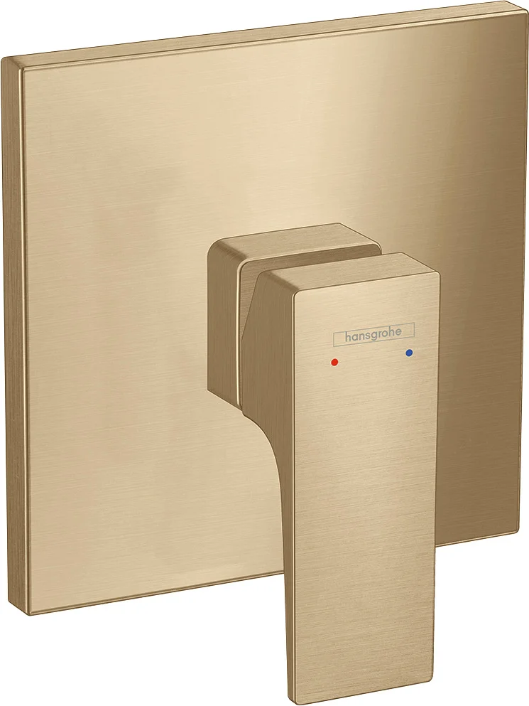 Hansgrohe Metropol Einhebel-Brausemischer Unterputz Brushed Bronze, Keramikmischsystem, einstellbare Temperaturbegrenzung, mit Schalldämpfer