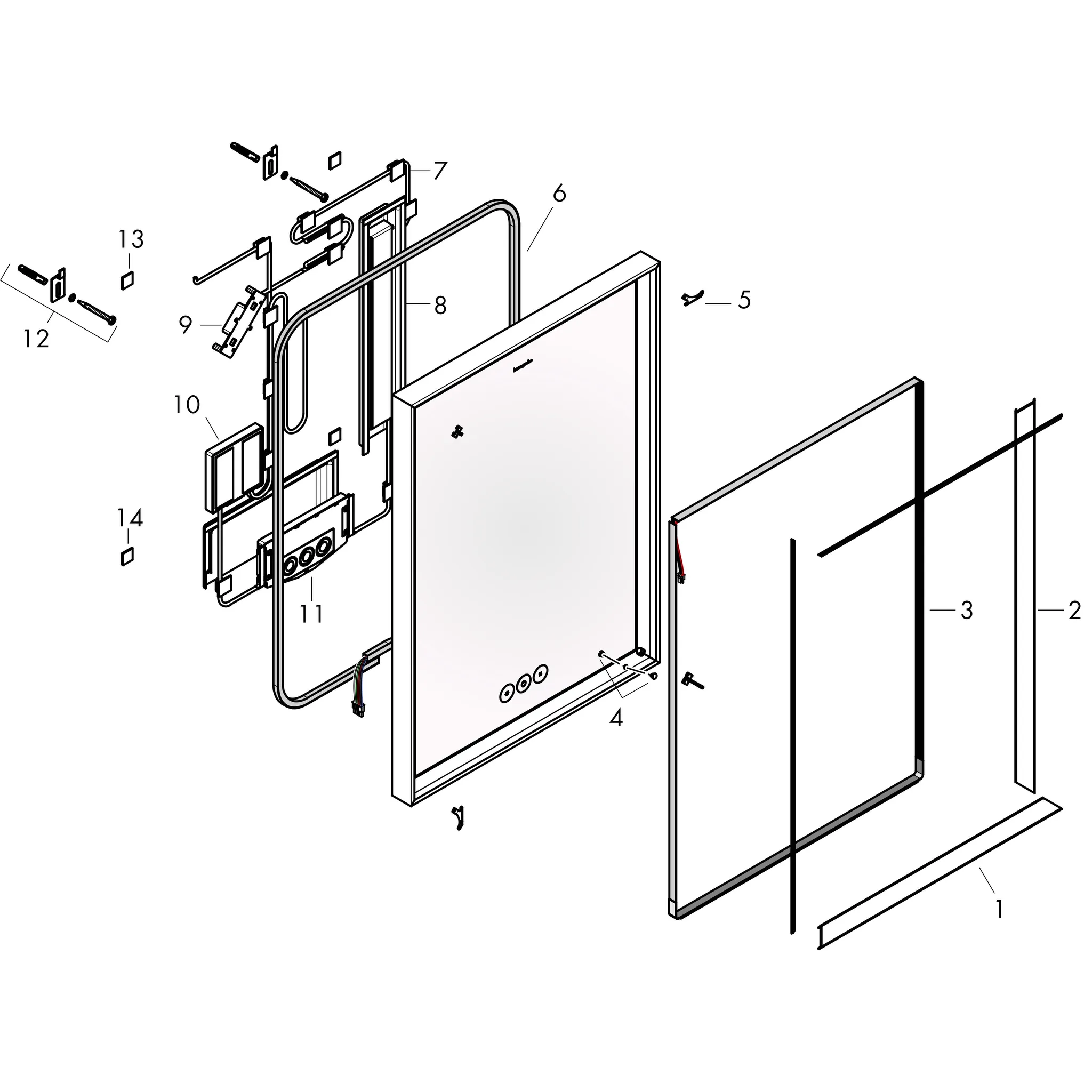 Hansgrohe Xarita E Spiegel mit LED-Beleuchtung, 600⁄50 Hansgrohe Xarita E Spiegel mit LED-Beleuchtung, 600⁄50