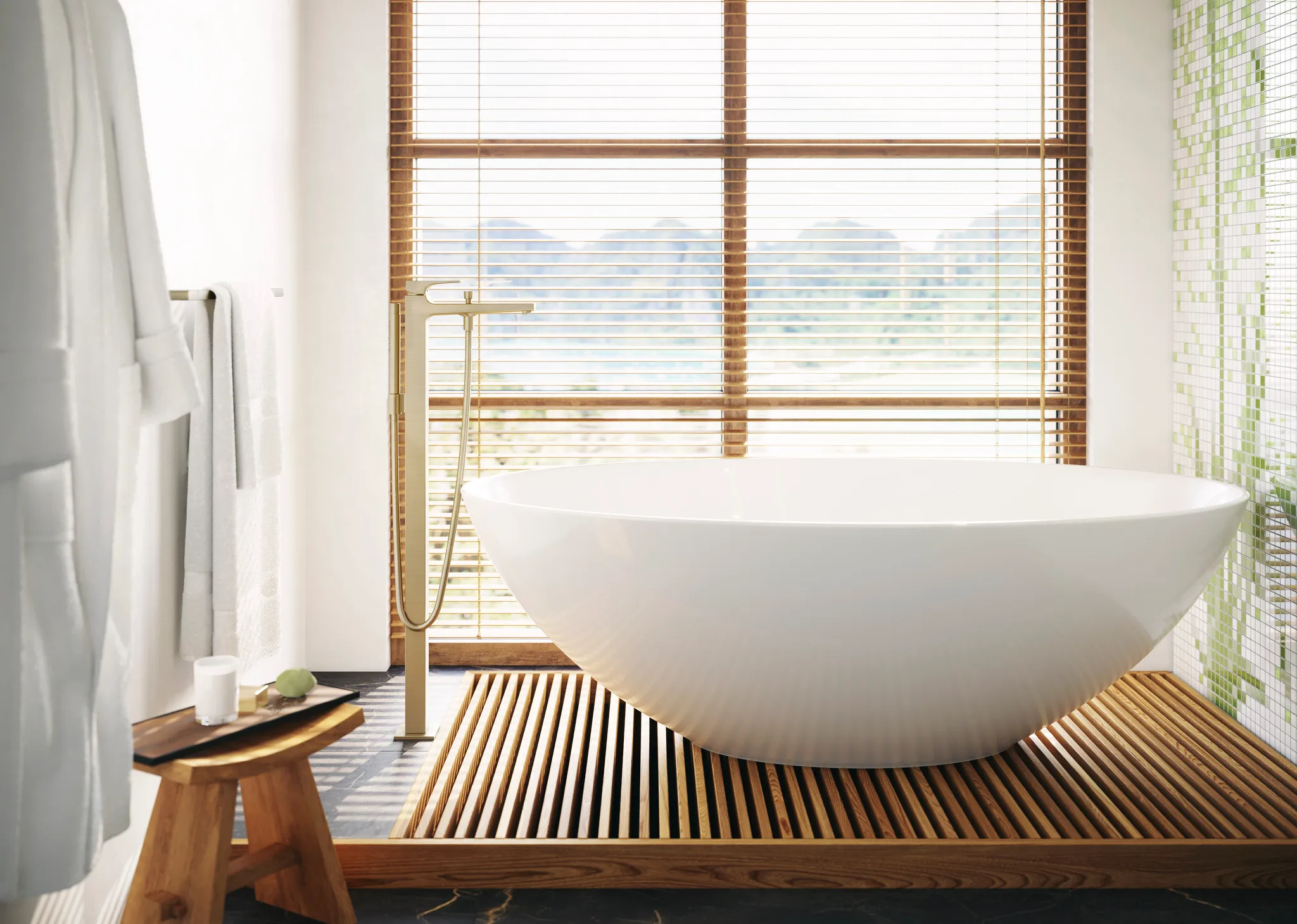 Hansgrohe AddStoris Q Badetuchhalter, Brushed Bronze Hansgrohe AddStoris Q Badetuchhalter, Brushed Bronze