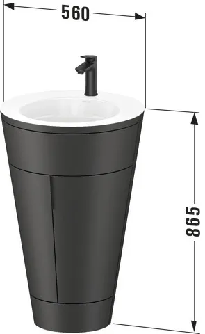 Duravit Waschtischunterschrank bodenstehend „Starck 1“ 56 × 86,4 × 60,5 cm in Weiß Seidenmatt, mit Beleuchtung