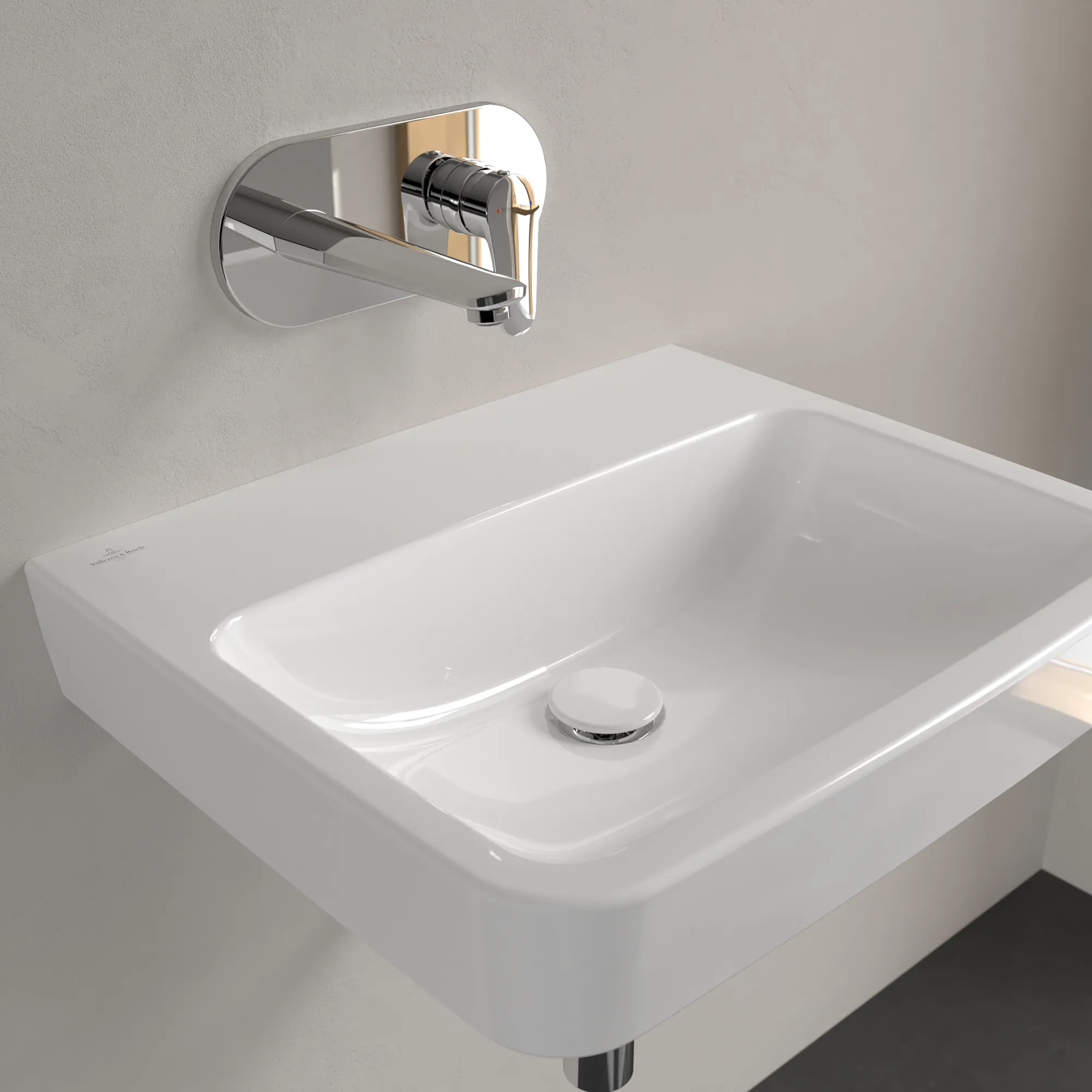 Villeroy & Boch Einbau-/Aufsatz Wandwaschtisch geschliffen „O.novo“ 550 × 460 × 175 mm, für Becken mittig, ohne Hahnlochbohrung in Weiß Alpin Villeroy & Boch Einbau-/Aufsatz Wandwaschtisch geschliffen „O.novo“ 550 × 460 × 175 mm, für Becken mittig, ohne Hahnlochbohrung in Weiß Alpin