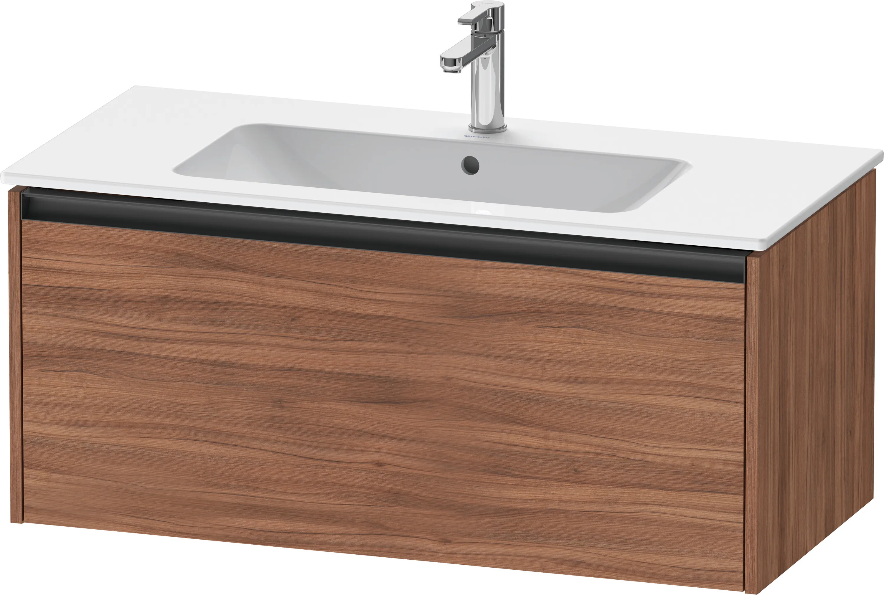 Duravit Waschtischunterschrank wandhängend „Ketho.2“ 101 × 44 × 48 cm Nussbaum Natur