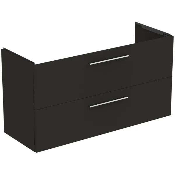 Ideal Standard i.life A Möbelwaschtischunterschrank, Carbongrau matt, 1200x440x630 mm, 2 Auszüge mit Softclose-Mechanismus Ideal Standard i.life A Möbelwaschtischunterschrank, Carbongrau matt, 1200x440x630 mm, 2 Auszüge mit Softclose-Mechanismus