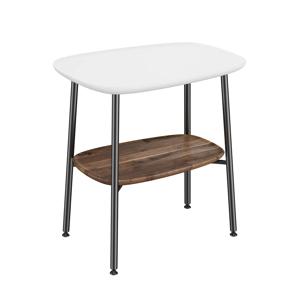 VitrA Plural Beistelltisch 57 x 59 cm Eiche Dunkel Echtholz Weiß Hochglanz VitrA Plural Beistelltisch 57 x 59 cm Eiche Dunkel Echtholz Weiß Hochglanz