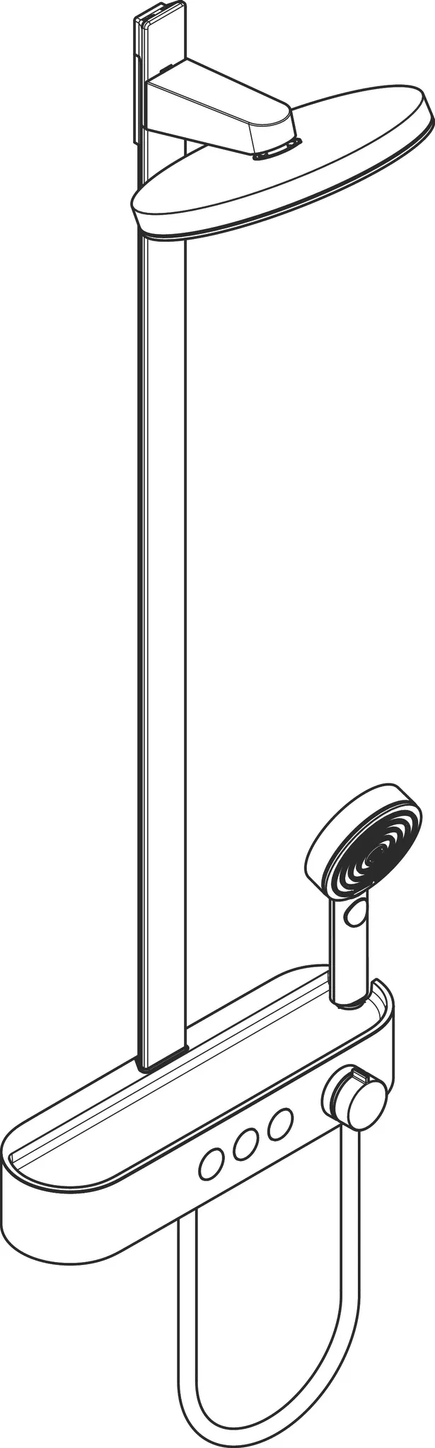 Showerpipe Pulsify 260 2jet EcoSmart mit Brausethermostat Aufputz chrom