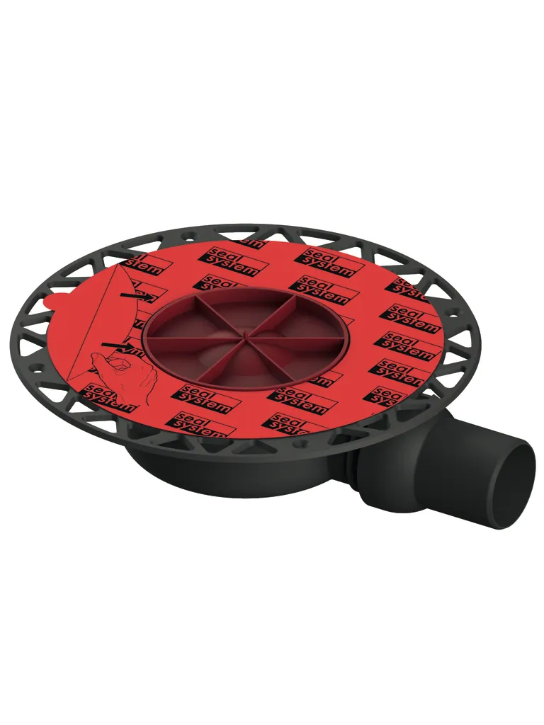 drainpoint S Ablauf DN 50 superflach mit Seal System Universalflansch, ohne Zulauf
