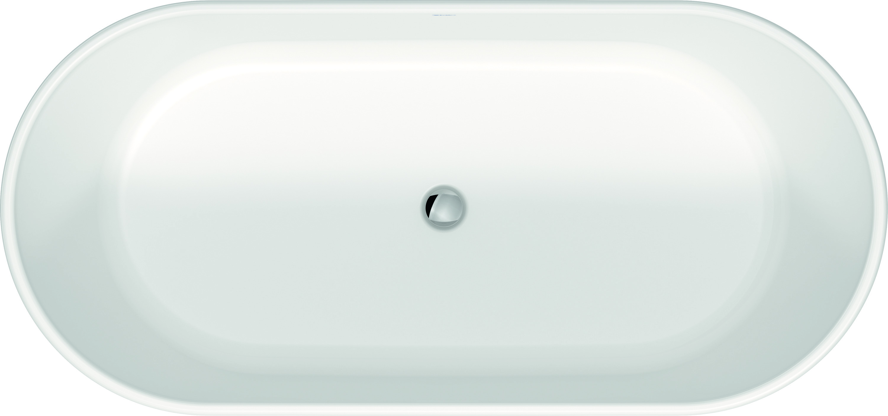 Duravit Badewanne „D-Neo“ freistehend oval 160 × 75 cm, ohne Überlauf, Mittelablauf 