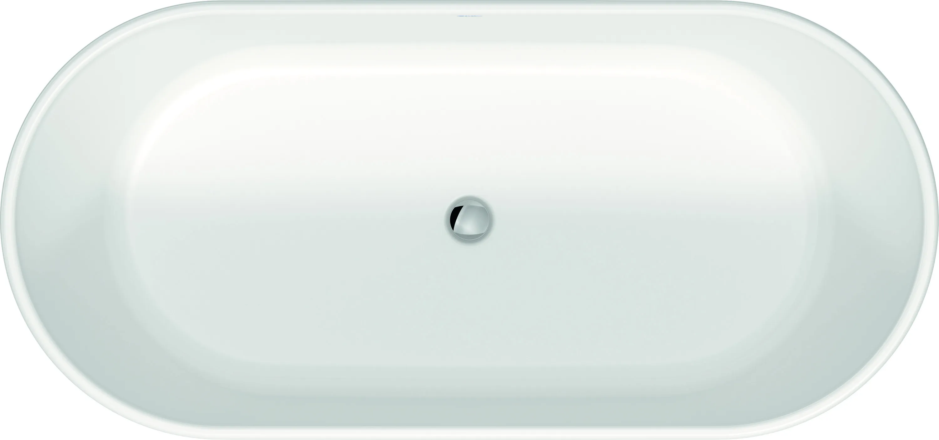 Duravit Badewanne „D-Neo“ freistehend oval 160 × 75 cm, Mittelablauf ohne Überlauf