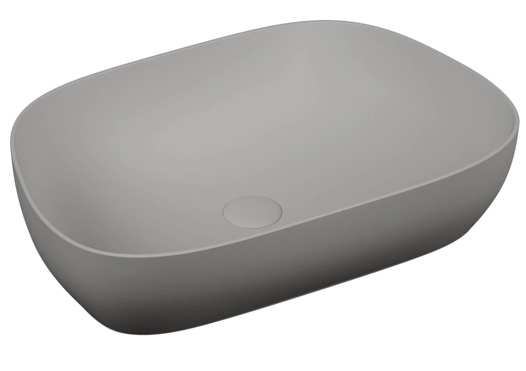 VitrA Outline Aufsatzschale TV 62 x 41 cm CERAFINE Steingrau Matt mit Oberflächenveredelung VitrA Clean