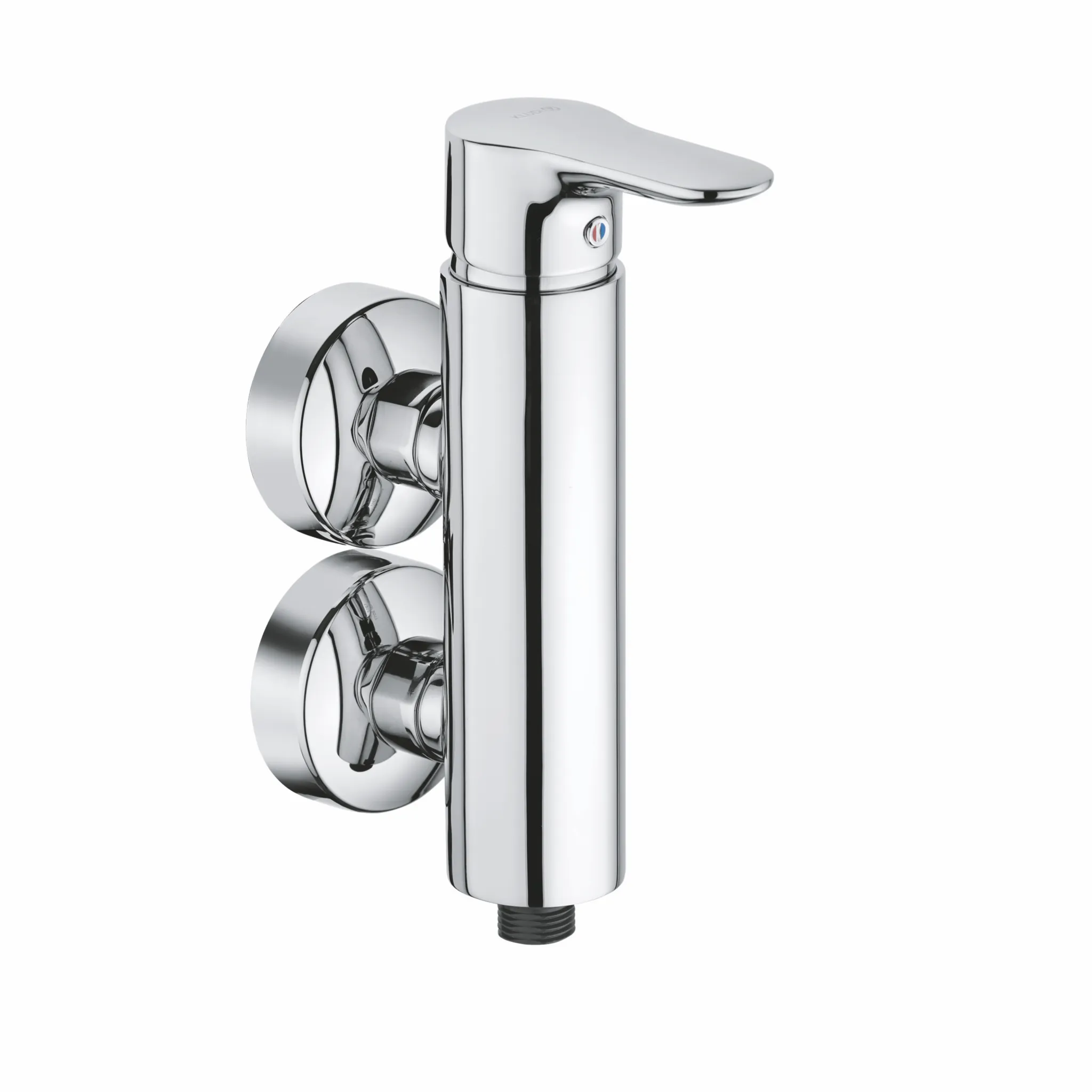 Kludi PURE&SOLID Brause-Einhandmischer DN15 vertikal chrom - Einhebelmischer mit geschlossener Metallhebel und Keramik-Kartusche für moderne Bäder Kludi PURE&SOLID Brause-Einhandmischer DN15 vertikal chrom - Einhebelmischer mit geschlossener Metallhebel und Keramik-Kartusche für moderne Bäder