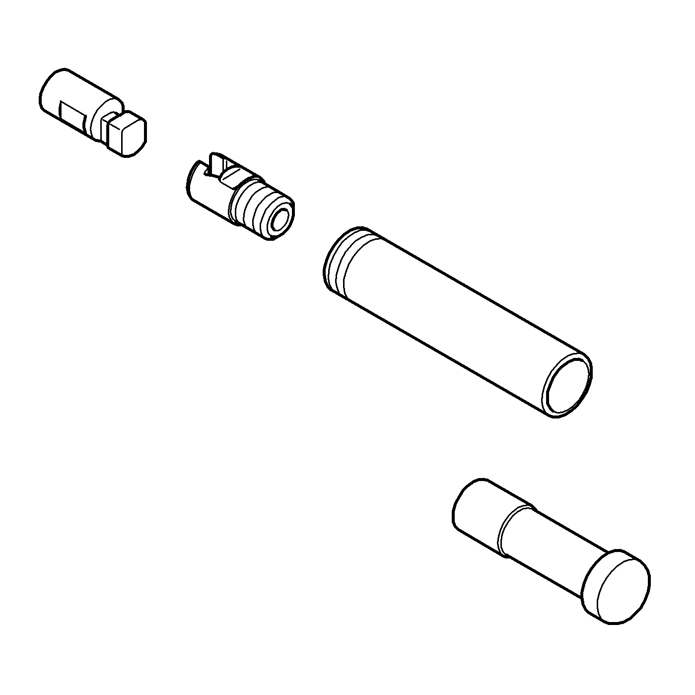 Umstellknopf 46008, für Umstellung, chrom