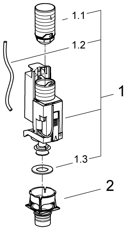 Grohe 2-Mengen-Umrüstset 38736 für Spülkasten GD 2, 6-9l einstellbar Grohe 2-Mengen-Umrüstset 38736 für Spülkasten GD 2, 6-9l einstellbar