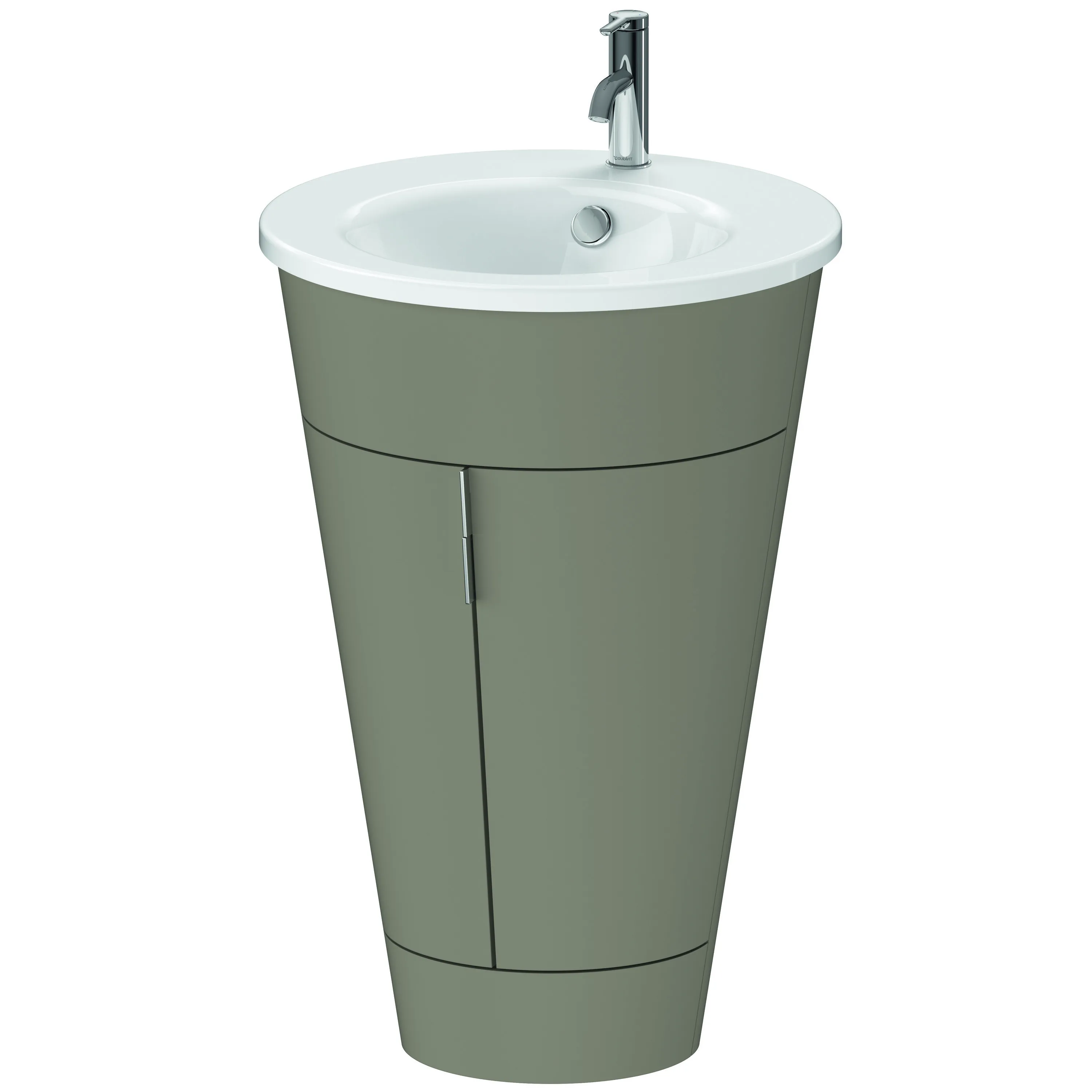 Duravit Waschtischunterschrank bodenstehend „Starck 1“ 56 × 82,5 × 56 cm in Steingrau Seidenmatt