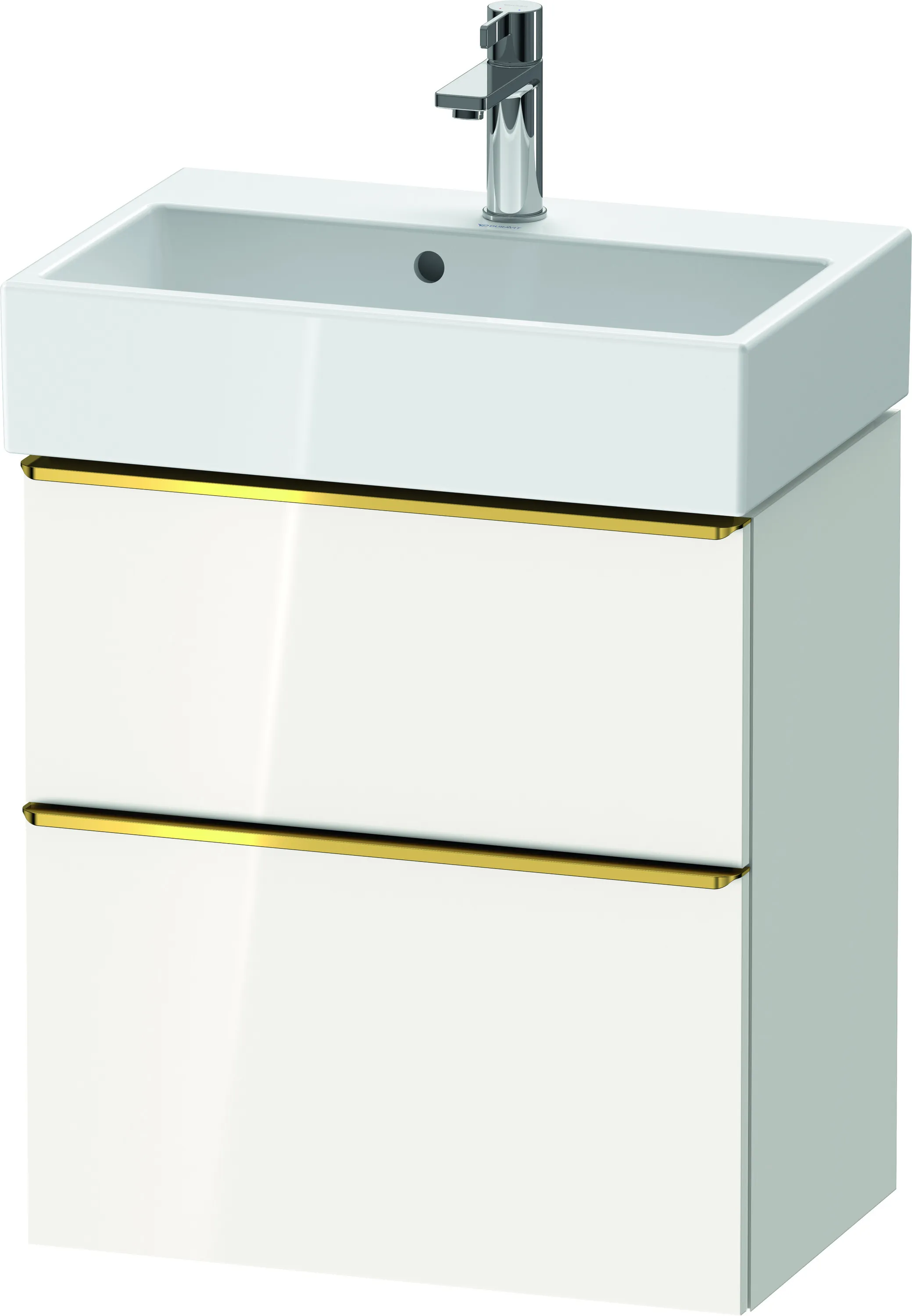 Duravit Waschtischunterschrank wandhängend „D-Neo“ 58,4 × 62,5 × 37,2 cm Weiß Hochglanz