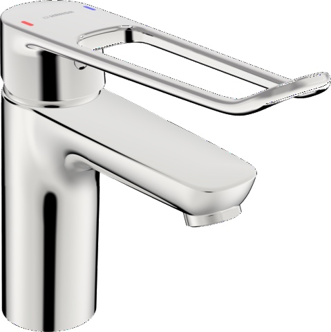 Einhand-Waschtischarmatur Bedienungshebel lang „Clinica“ Ausladung 114 mm in Chrom Einhand-Waschtischarmatur Bedienungshebel lang „Clinica“ Ausladung 114 mm in Chrom