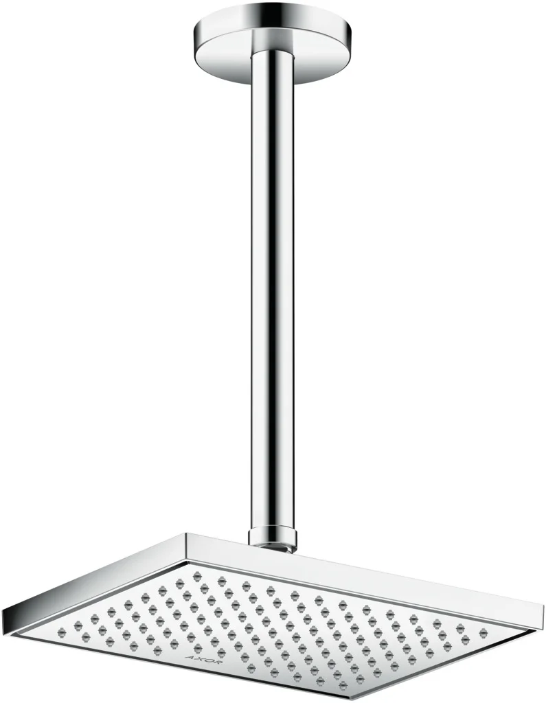 Hansgrohe AXOR ShowerSolutions Kopfbrause 1jet EcoSmart, Chrom, 245 x 185 mm, winkelverstellbar, abnehmbar zur Reinigung
