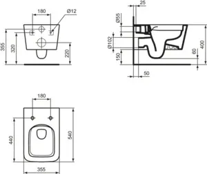 WC-Paket Blend Cube WC Randlos mit WC-Sitz Softclosing 365x540x375mm Weiß WC-Paket Blend Cube WC Randlos mit WC-Sitz Softclosing 365x540x375mm Weiß