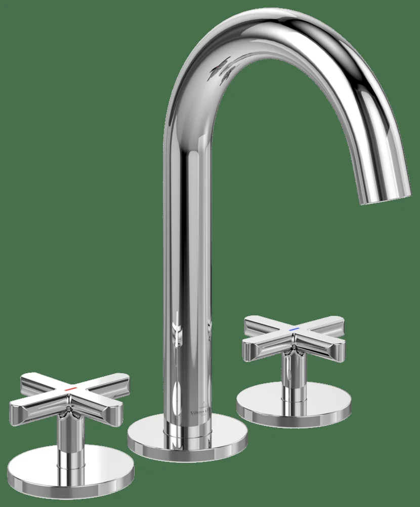 Villeroy & Boch Loop & Friends Dreiloch-Waschtischarmatur TVZ106009000, 60x225x177mm, Chrom