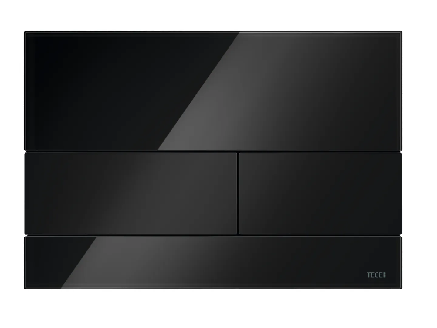 square Betätigungsplatte Zweimengen Glas schw. glänzend, Tasten schw. glzd. square Betätigungsplatte Zweimengen Glas schw. glänzend, Tasten schw. glzd.