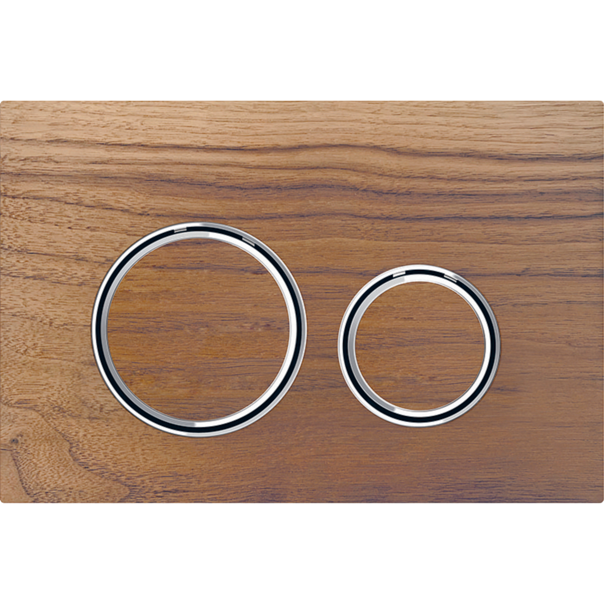 Sigma21 Betätigungsplatte für 2-Mengen-Spülung, Metallfarbe verchromt: verchromt, Nussbaum amerikanisch Sigma21 Betätigungsplatte für 2-Mengen-Spülung, Metallfarbe verchromt: verchromt, Nussbaum amerikanisch