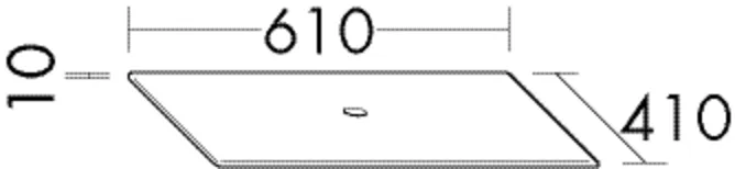 Glas-Konsolenplatte, Waschtischplatte einzel, 10 mm;Unterseite farbig lackiert;1 Beckenausschnitt, Tiefe: 410 mm, Breite: 810 mm, Höhe: 10 mm