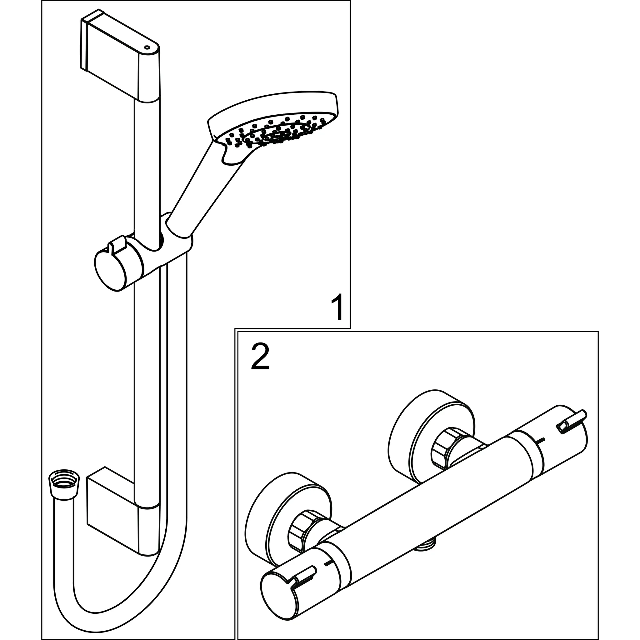 Brausenkombi Croma Select E Vario/ Ecostat Comfort Unica Crometta 900mm Brausenkombi Croma Select E Vario/ Ecostat Comfort Unica Crometta 900mm
