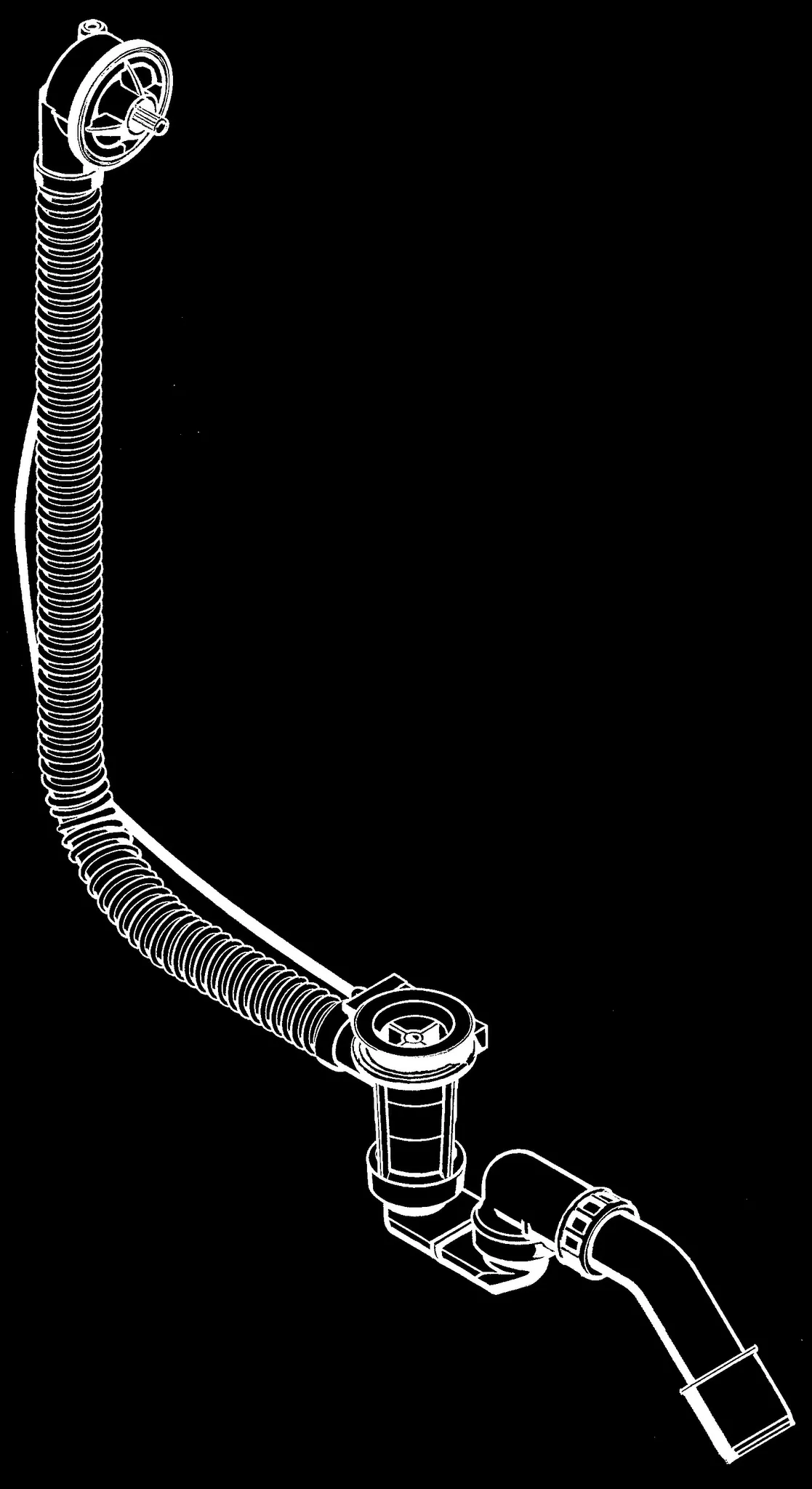 Wannenab-u.Überlaufgarnitur Flexaplus Grundset m.flex.Überlaufschlauch Wannenab-u.Überlaufgarnitur Flexaplus Grundset m.flex.Überlaufschlauch