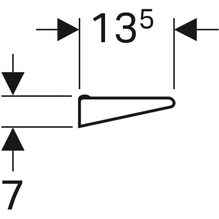Renova Wandablage: B=50cm, H=7cm, T=13.5cm, weiß