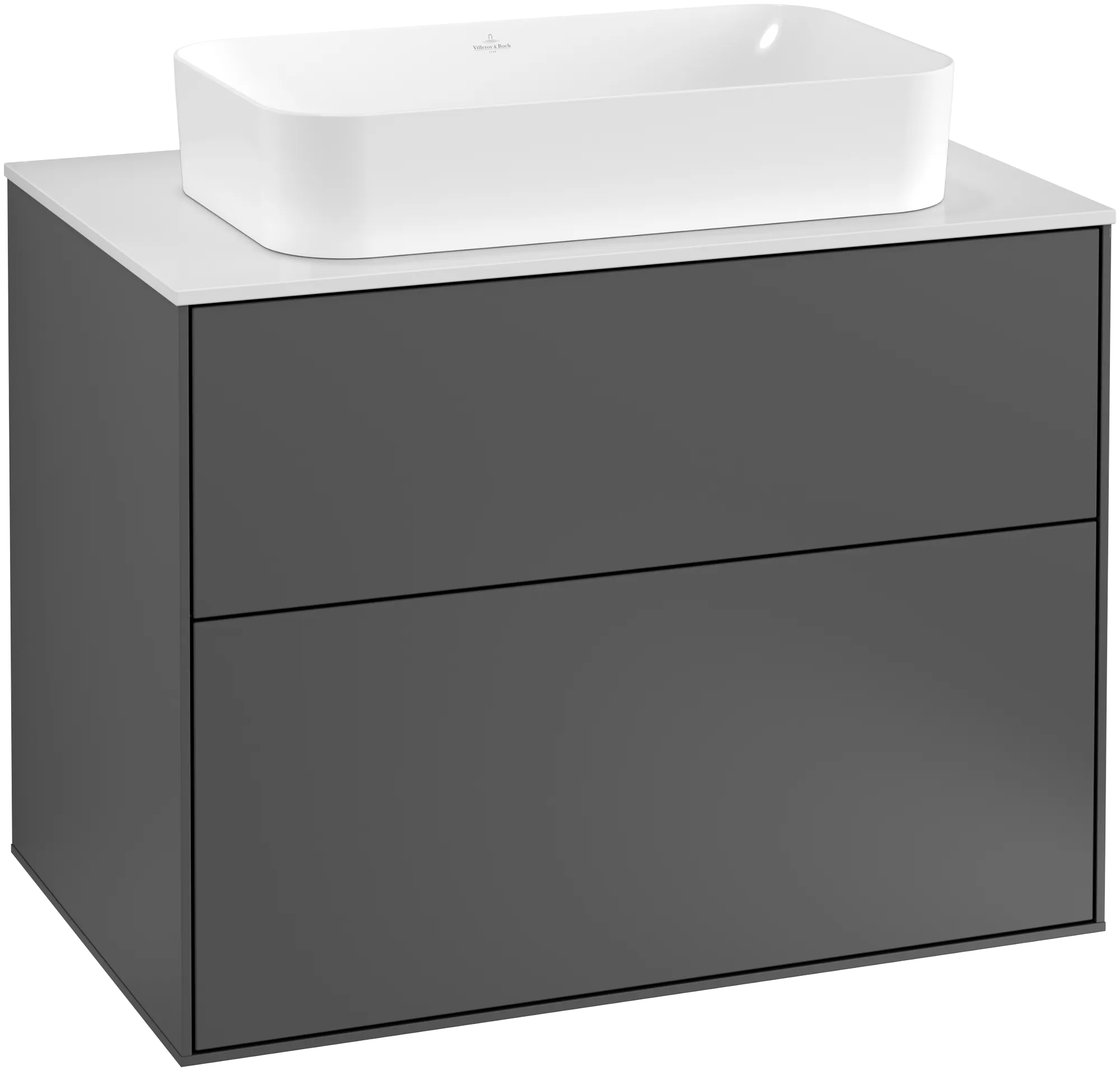 Villeroy & Boch Waschbeckenunterschrank Finion G22100 Anthracite Matt Lacquer, 800x603x501 mm, mit Beleuchtung und Push-to-open Funktion