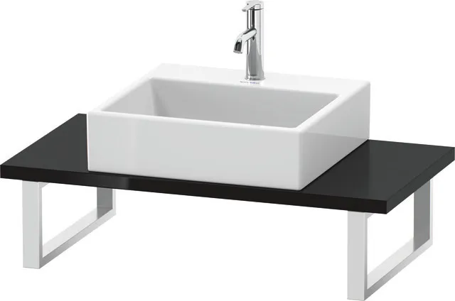 Duravit Konsole „L-Cube“ Ausschnitte: 1 / Becken: mittig / Farbe: Schwarz Hochglanz / Höhe: 3 cm / Oberfläche: Lack / Tiefe: 48 cm Duravit Konsole „L-Cube“ Ausschnitte: 1 / Becken: mittig / Farbe: Schwarz Hochglanz / Höhe: 3 cm / Oberfläche: Lack / Tiefe: 48 cm